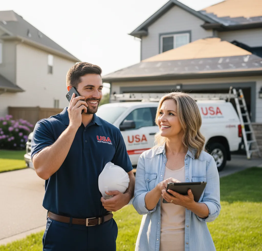USA Roof Repair Experts customer support in Harshaw